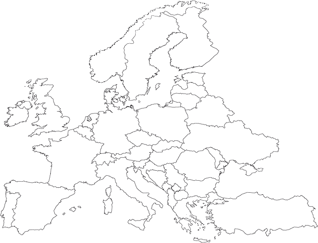 Ça alors.. 16+ Listes de Ausdrucken Europa Karte Umriss! 7464